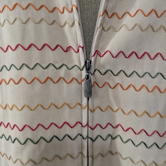 Alfred Dunner, Women's 18, Retro, Striped Vest, Ribbed Sweater Back - Picture 4 of 4